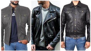 Mens high quality authentic sheepskin leather jacket 100 rider quilted zipper [upl. by Elleynad997]