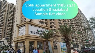 Gaur siddhartham 3bhk  sample flat Ghaziabad  pratap vihar flat for rent  sale [upl. by Aihsele]