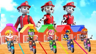 PAW Patrol CHALLENGE Choose The Right Door Rescuing The Mighty Pups From Prison 5 Time Challenges [upl. by Munroe]