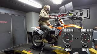 2023 KTM 250 SX F Dyno Test [upl. by Klemperer]