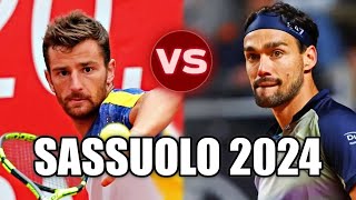 Riccardo Bonadio vs Fabio Fognini SASSUOLO 2024 [upl. by Hsotnas]