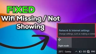 Fix WiFi Icon Not Showing Problem on Windows 1011  2024  FIX [upl. by Anayd]