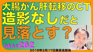 大腸がん肝転移のCTは造影なしだと見落とす？QampA262 [upl. by Hiltner]