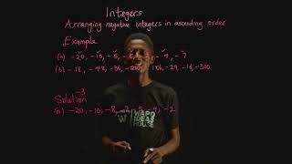 JSS1  Mathematics  Integers  Arranging negative integers in ascending order 2 [upl. by Losiram670]