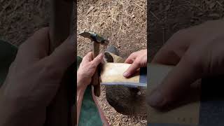 POV Freehand peening a scythe blade using a bar peen anvil in real time asmr [upl. by Lux]