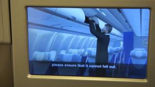 Lufthansa 380 Safety Video [upl. by Weldon263]