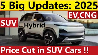 5 BIG UPDATES IN 2025 CARS बड़े बदलाव in CNG EV HYBRID SAFETY [upl. by Retsev]