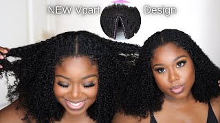 Realistic Kinky Vpart Wig  NEW Upgraded Vpart Domiso Hair [upl. by Aisena]