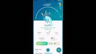 Pokemon Go  Evee Evolution to Vaporeon Rainer Water Type [upl. by Yak]