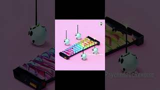 Tiny Metallophone Players BLUE HAMHAM psychedelic animation music tiny musicbox 🎹 🐹 🐽 [upl. by Derfiniw620]