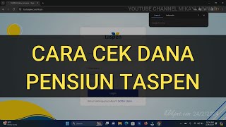 Cara Cek Dana Pensiun di Taspen [upl. by Nilcaj52]