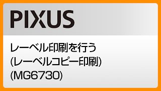 レーベル印刷を行うレーベルコピー印刷 MG6730 【キヤノン公式】 [upl. by Austine]