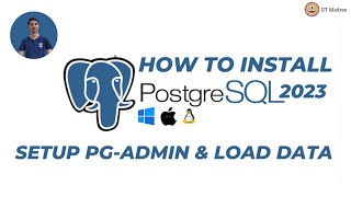 Install PostgreSQL and pgadmin4 on windows 11mine in 2023  Load data  IIT Madras BSC Degree [upl. by Cost]