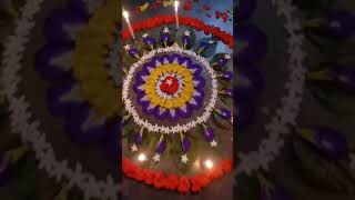 Diwali rangoli ful diye🪔 diwalispecial diwalirangoli youtubeshorts sutapa [upl. by Heddi]