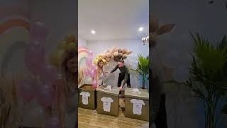 💙💓Wow 😮 Triplet reveal genderreveal shorts pregnancy charevelacao schwangerschaft wedding [upl. by Eeliab]