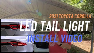 Install Toyota Corolla LED Tail Lights [upl. by Schoening]