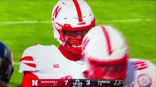 Dante Dowdell Rushing Touchdown Nebraska Husker Football 92924 UCLA [upl. by Edea]