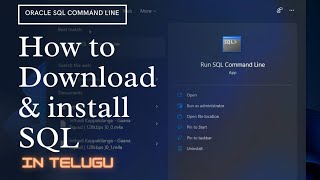 How To Install ORACLE SQL COMMAND LINE in your Computer [upl. by Eleon492]
