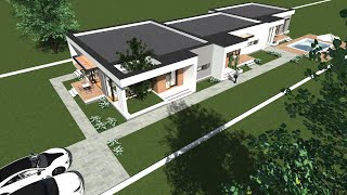 Proiect Casa triplex Sacele  stil modern minimalist [upl. by Alleroif]