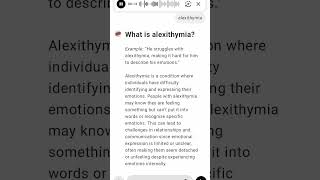 What is alexithymia [upl. by Koziel]