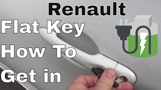 How to get in and start renault zoe when key battery is flat 🔑🔋 [upl. by Curhan552]