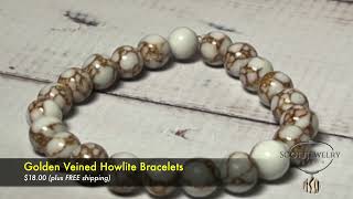 Golden Veined Howlite Bracelets [upl. by Debbra]