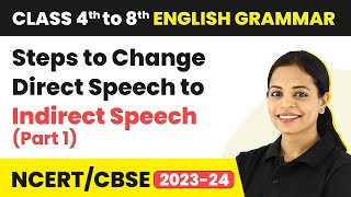 Steps to Change Direct Speech to Indirect Speech Part 1  Class 5 to 8 English Grammar [upl. by Ahseen]