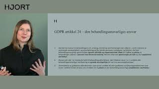 Hjort webinar  GDPR i praksis Veien til dokumentert etterlevelse [upl. by Kumler]