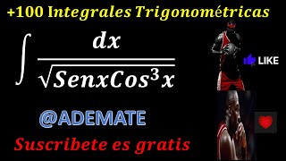 Integral trigonométrica 50  integral de dxsqrtsenxcos3x identidades y cambio de variable [upl. by Zeeba]