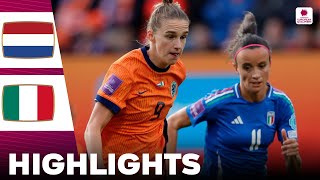 Netherlands vs Italy  Highlights  Womens Euro Qualifiers 12072024 [upl. by Yrmac]