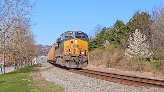 CSX coal train in perfect evening light in Homestead Pennsylvania [upl. by Haldes]