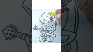 Cute girl drawing drawing howtodraw draw shorts ytshorts [upl. by Katharyn]