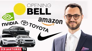 Opening Bell Tesla Polestar Toyota Rivian GSK CureVac Nike Amazon Nvidia [upl. by Eislel]