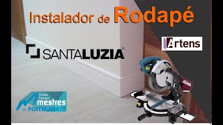 Profissionais do RODAPÉ Santa Luzia e ARTENS MDF Laqueado Branco 15cm [upl. by Yesac966]