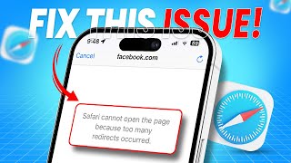 How to Fix quotToo Many Redirectsquot Error on Safari  Resolve Safari Cannot Open Page Issue [upl. by Iot]