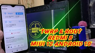 How to install Twrp and Root Redmi 8  Miui 12 Android 10 [upl. by Aibar89]