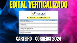 CARTEIRO  CORREIOS 2024  Edital Verticalizado [upl. by Nylcaj624]