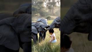 👶❤️🐘 Babys Playtime with Elephants  Adorable AIGenerated Moments 🐘💕 [upl. by Lebatsirc445]