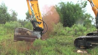 Excavator mulchers  Land clearing equipment  Forestry mulcher  DENISCIMAFcom [upl. by Ihab]