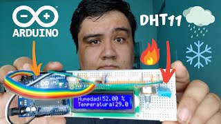 PROYECTO ARDUINO SENSOR DE HUMEDAD Y TEMPERATURA DHT11 LCD [upl. by Notliw462]