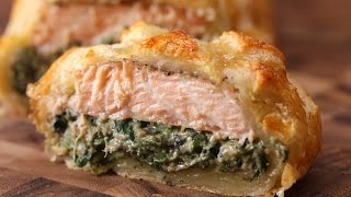 Puff Pastry Salmon Salmon Wellington [upl. by Marja146]