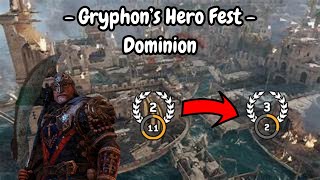 Gryphons Hero Fest  Dominion Gameplay For Honor [upl. by Morse]