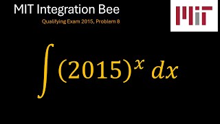 MIT 2015 Integration Bee Qualifying Exam Problem 8 [upl. by Nevyar]