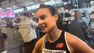 Dani Jones after PB at Wanamaker Mile [upl. by Eejan]