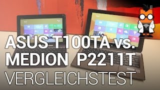 Medion Akoya P2211T vs ASUS Transformer Book T100TA VergleichsTest GER [upl. by Bilicki215]