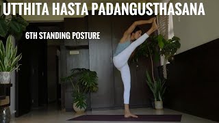 Utthita Hasta Padangusthasana  Ashtanga Yoga  6th posture of standing sequence [upl. by Milson816]