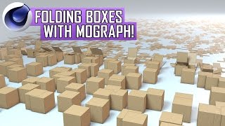 Cinema 4D Tutorial Folding Boxes with MoGraph [upl. by Anaibaf894]