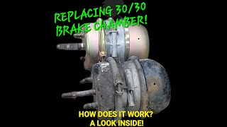 CHANGING A 3030 BRAKE CHAMBER HOW IT WORKS [upl. by Innig]