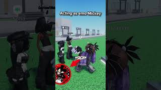 Acting as EMO MICKEY on ROBLOX 😭⛓🌹 [upl. by Gatias414]