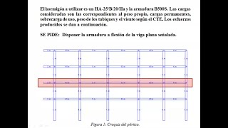 46  Hormigón estructural  Cálculo y disposición de armaduras a flexión en jácena edificación [upl. by Zavras171]